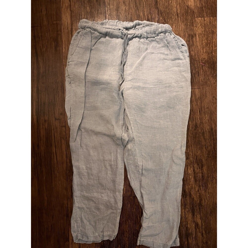 Diverse Italia Made In Italy Linen Pale Blue Pants Size Large Brand New W Tags